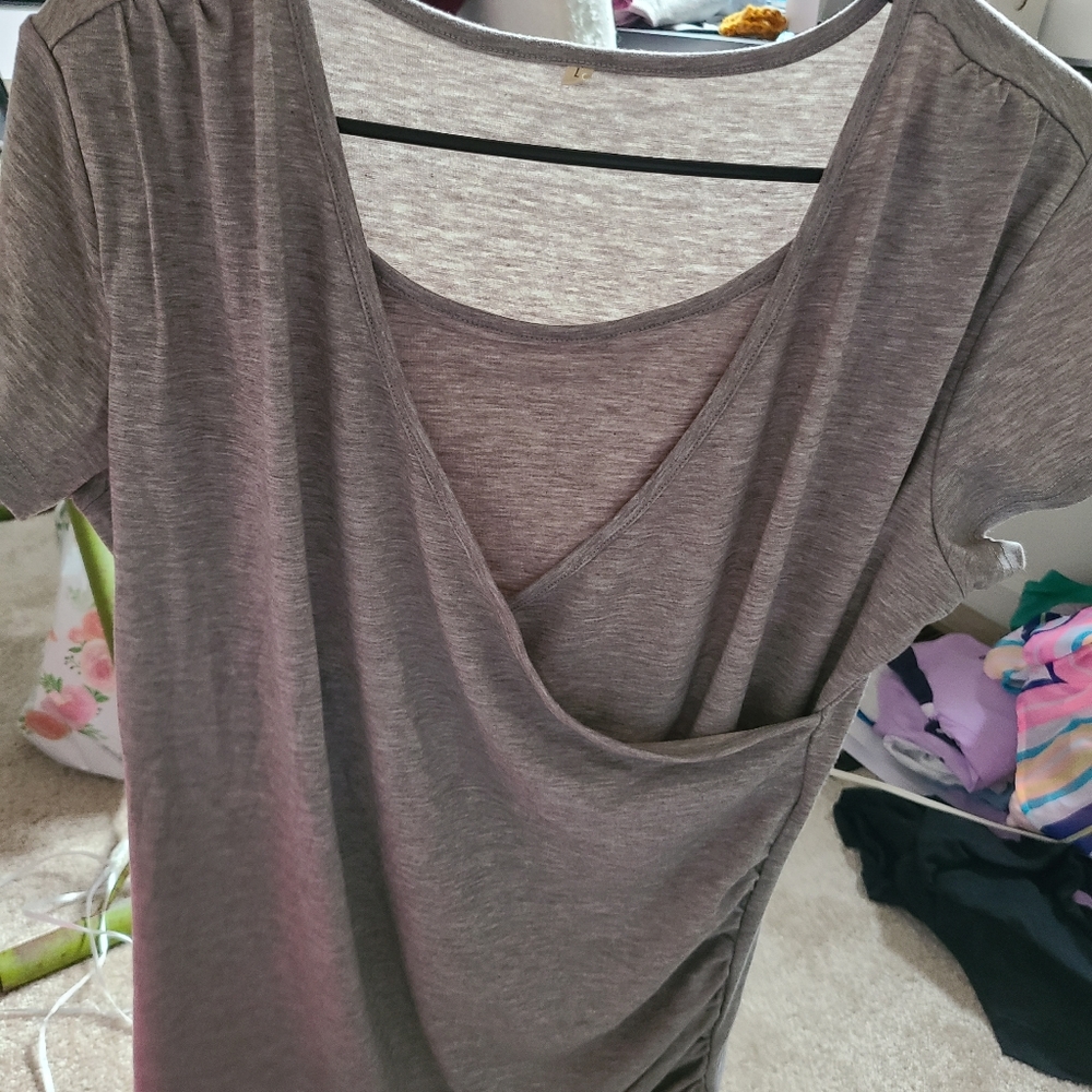 **3 FOR $20!!!** Grey Nursing Top - L